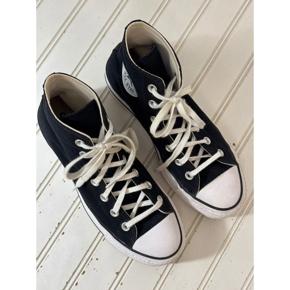 Converse Chuck Taylor All Star Lift Hi Women 7.5 Black Platform Sneakers Grunge